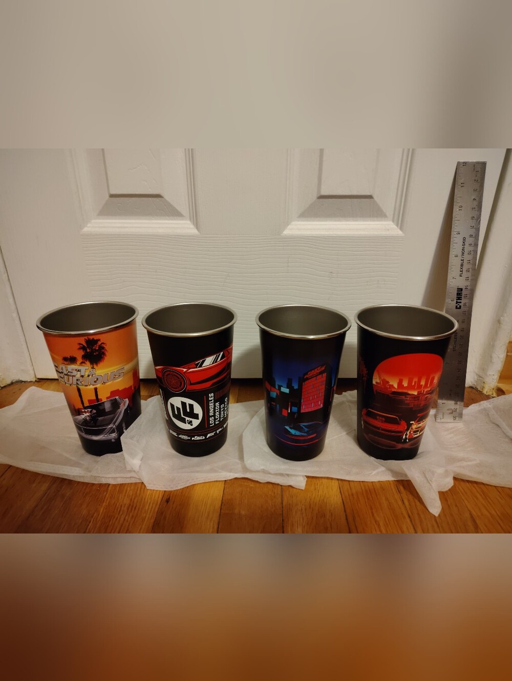 Mobil 1 Fast & Furious 25th Anniversary Metal Collector Cups Promo SET 4